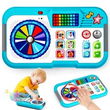 Baby DJ Set, Toddler Musical Table with Lights for 6-12 Medium, Blue DJ Set price