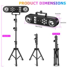 DJ Lights w/Stand DMX RGBWUV Party Bar Light Set Sound Activated Remote Control DJ Set price