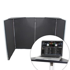 Pro X Black Aluminum Corner Shelves for DJ Facade - Multi-Fit | Set of 2 DJ Set price