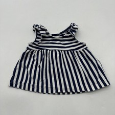 Carters Newborn Blouse Girls Striped White & Blue 100% Cotton.#37145 Baby Blouse price