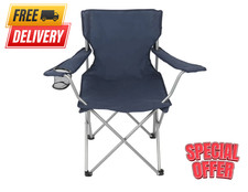 Ozark Trail Basic Quad Folding Camp Chair with Cup Holder, Dark Blue, Adult Folding Chair price