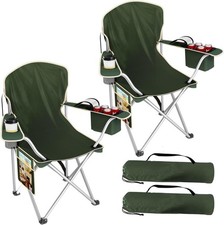 2-Pack of Folding Camping Chairs Durable Portable Outdoor Chair with Cooler Folding Chair price