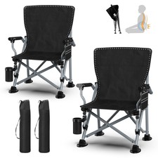 2 Pack Portable Camping Chair Heavy Duty Folding Chair w/ Cup Holder Oversized Folding Chair price