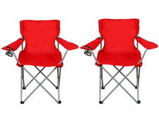 Ozark Trail Basic Quad Folding Camp Chair with Cup Holder, Bright Red , Adult Folding Chair price