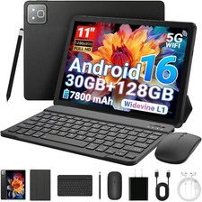 Android 16 Tablet 11 inch 30GB RAM 128GB ROM 7800mAh WiFi 6 BT 5.4 Dual Camera Tablet PC price
