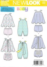 New Look 6440 Precious Baby Sundress, Panties & Romper Sz NB-L UNCUT Pattern Baby Panties price