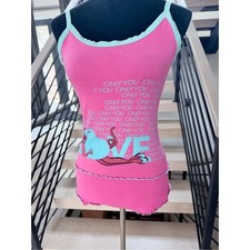Pink Graphic Tank Top and matching panties boyshorts size M Baby Panties price