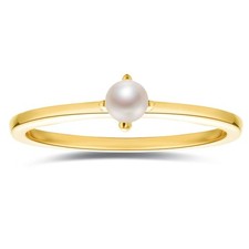 Mini Pearl Ring - 18K Gold Vermeil - Size 8 - Vintage Dainty Band Pearl Ring price