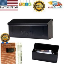 Wall Mount Black Mail Box Heavy Duty Galvanized Steel Mailbox Home Mailbox price