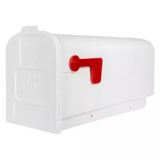 Parsons White, Medium, Plastic, Post Mount Mailbox Mailbox price