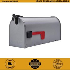 Architectural Mailboxes Grayson Medium Steel Post Mount Mailbox Gray ST1000AM Mailbox price