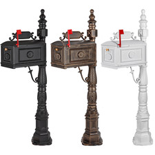 Post Mailbox Combination Stratford Heavy Duty Mail Box Cast Aluminum Mailbox price