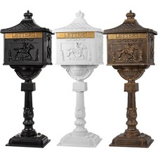 Mail Box Heavy Duty Mailbox Postal Box Security Cast Aluminum Vertical Pedestal Mailbox price