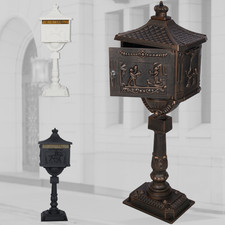 Cast Iron Mailbox Vintage Locking Postal Box Heavy Duty Rustproof Outdoor Mailbox price