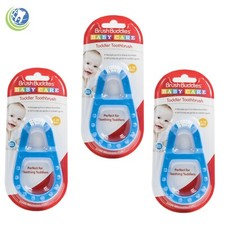 3X New Brush Buddies Baby Care Toddler Toothbrush 3-36 Months Relief Blue Baby Gum Brush price
