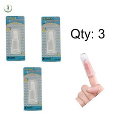 3x Baby Infant Finger Soft Silicone Toothbrush Teeth Rubber Gum Massager Brush Baby Gum Brush price