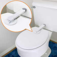 Baby Toilet Lock by  - 9"L X 4"W - Ideal Baby Proof Toilet Lid Lock - No Tools N Baby Toilet Seat Lock price