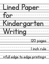Lined Paper for Kindergarten Writing: 120 Blank Handwriting Practice Pages Handwriting Notebook price