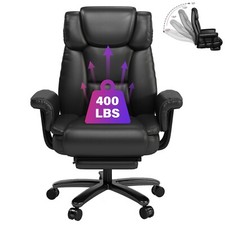 Big and Tall  Office Chair Ergonomic Leather Computer Desk Chair with Footrest Office Chair price