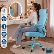 Ergonomic Office Chair - Desk Chair with Wave High Back Adjustable  (Blue Blue) Office Chair price