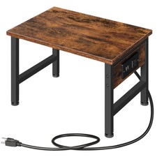 Printer Stand for Desk, Desktop with Outlet and USB Ports, Small Table Storage Multi Work Desk price