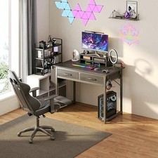 Black Small Desk with Fabric Drawers, 32" Long, Multi-Use for Bedroom Study Multi Work Desk price