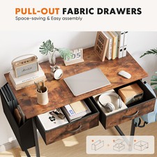 32"/48" Office Computer Desk with 2/3 Fabric Drawers, Multi-function Dresser Multi Work Desk price