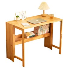 Folding Computer Desk, Modern Writing Table &Storage Shelf Home Office Work Desk Multi Work Desk price