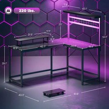Home Office Computer Desk, Multi-Layer Writing Table with Monitor Shelf,Used Multi Work Desk price
