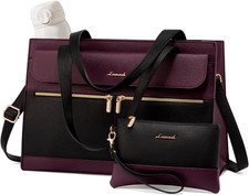 Laptop Bag for Women 15.6 Inch Tote Work Leather Computer Briefcase Waterproof Women's Briefcase price