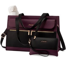 Laptop Bag for Women 15.6 Inch Tote Work Professional Leather... Women's Briefcase price