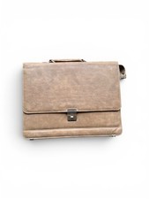 GENUINE LEATHER PORTFOLIO BRIEFCASE LAPTOP MESSENGER BAG W/SHOULDER STRAP & LOCK Women's Briefcase price