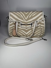 Y2K Coach Taylor Zebra Animal Print Marin Flap Satchel Women's Briefcase price