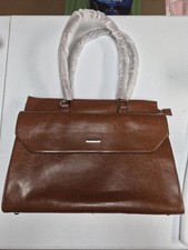 CLUCI Brown Leather Laptop Tote Bag Briefcase... Women's Briefcase price