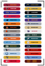 Ready-to-Peel NFL Teams Label Stickers - 2.7 in x 0.5 in (LABELS ONLY) Label price