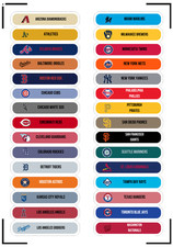 Ready-to-Peel MLB Teams Label Stickers - 2.7 in x 0.5 in (LABELS ONLY) Label price