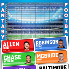 Fantasy Football Draft Board Kit - 2026 Color Rush Labels & Draft Board Label price