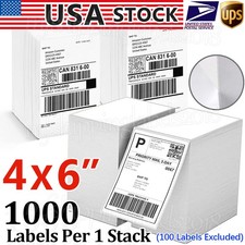 100-10000 4x6 Fanfold Direct Thermal Shipping Labels for Zebra & Rollo Printers Label price