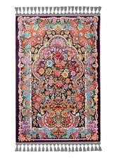 Luxury Floral Prayer Rug Silky Soft Islamic Muslim Mat Turkish Thick Janamaz Rug Prayer Rug price