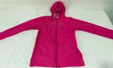 Columbia Girls Lightweight Pink Hooded Rain Jacket Windbreaker Size L (14/16) Girls' Jacket price