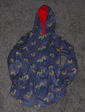 Cat and Jack Girls' Rain Jacket Rainbow Sz Small 6/6X, Hooded Excellent Girls' Jacket price
