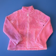 Girls Swiss Alps Pink Fuzzy Plush Full Zip Fleece Jacket Size L 14/16 Soft Cozy Girls' Jacket price