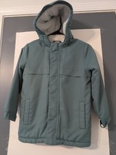 Cat & Jack Girls Teal Faux Fur Lined and Hooded Winter Jacket Size 5 Girls' Jacket price