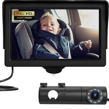 GROWNSY Baby Car Camera, HD 4.3 Inch Display, Infared Night Vision Baby Monitoring Mirror price