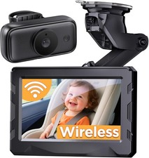 Wireless Baby Car Camera - 40 Hours Rechargeable Battery with Auto Sleep 4.3'' Baby Monitoring Mirror price