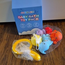 CHESLICR Baby Bath Toy Pack Multicolor with Animal Squirters and Duck Net Baby Bath Net price