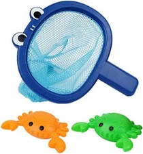 Baby Bath Toys 1 Pcs Crab Animals Fishing Net with 2 Pcs Water Floating Sea Anim Baby Bath Net price