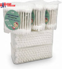 400Pcs  Baby Safety Cotton Swabs with Large Tips for Newborn, Babies, Kids, Chil Baby Cotton Swabs price