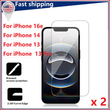 2PCS For iPhone 13/14/13 Pro Tempered Glass Screen Protector Anti Scratch Cover Mobile Phone Screen Protector price