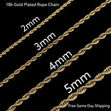 Stainless Steel Gold Plated Rope chain 2-5mm Size 16-24in HipHop Jewelry Unisex Gold Necklace price